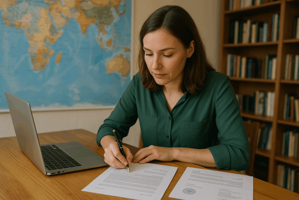 Teacher writing cover letter for overseas job